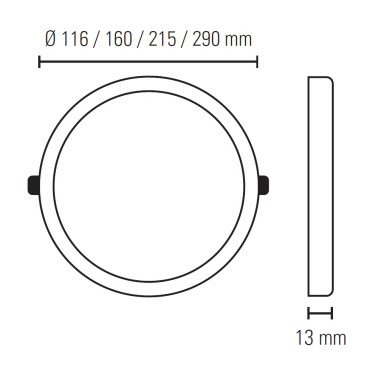 LIGHTED MONET Downlight 24W 6000K