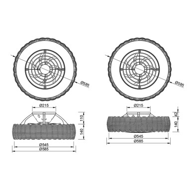 MANTRA KILIMANJARO Mini Plafón Ventilador