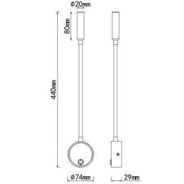 MANTRA BOAVISTA Lámpara aplique circular blanco led 3W