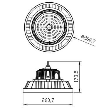 MANTRA URANO CAMPANA UFO LED 150W 60º 4000K