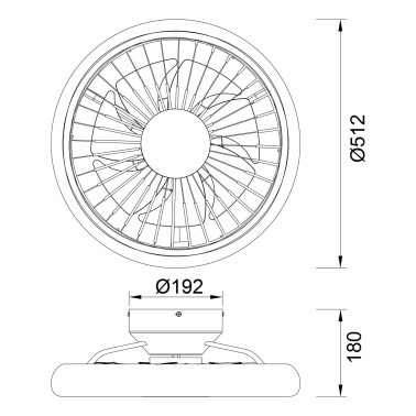 MANTRA TURBO Ventilador de Techo Blanco