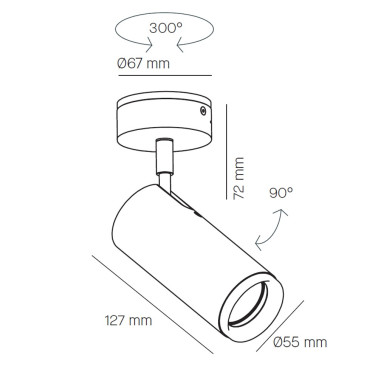 MILAN HAUL 55 Foco Orientable Blanco