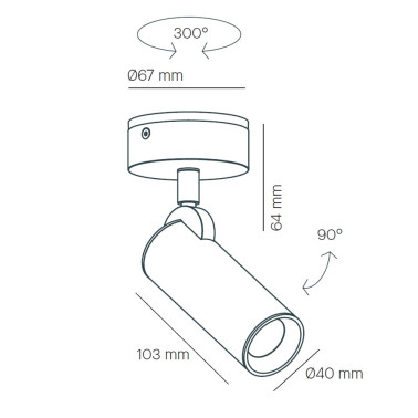 MILAN HAUL 40 Foco Orientable Blanco