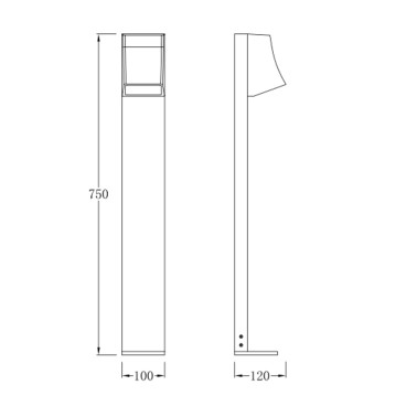 IBERLAMP SLIDE Baliza Antracita