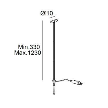 LEDSC4 Invisible Adjustable Baliza Negra