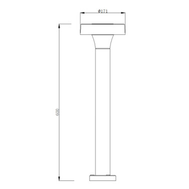 IBERLAMP NEVADA Baliza Antracita 60cm