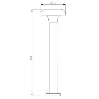 IBERLAMP ARENA Baliza Antracita 60cm