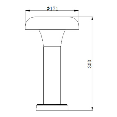 IBERLAMP ARENA Baliza Antracita 30cm