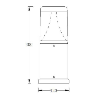 IBERLAMP TERRA Baliza Antracita 30cm