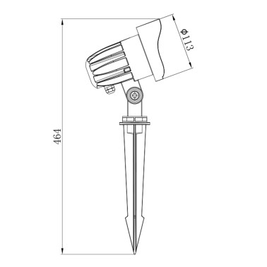 IBERLAMP COBRA Estaca Jardín 12W