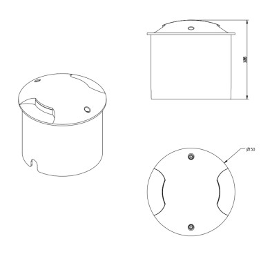 IBERLAMP MIJAS Empotrable de Suelo 8W