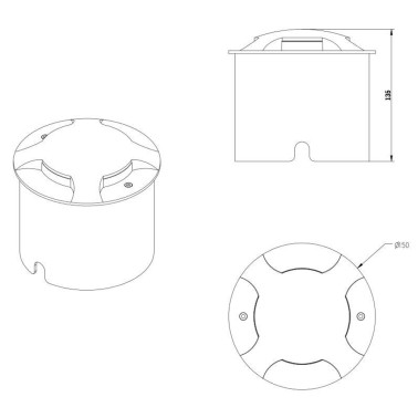 IBERLAMP MIJAS Empotrable de Suelo 12W