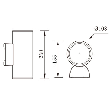 IBERLAMP FOX Aplique Antracita 24W