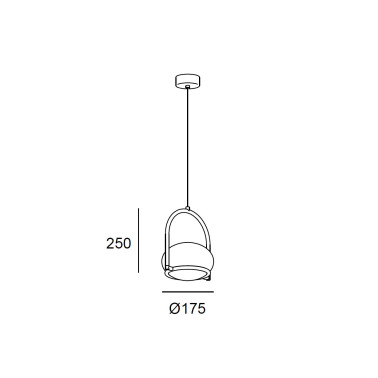 LEDSC4 COCO Single Colgante Negro