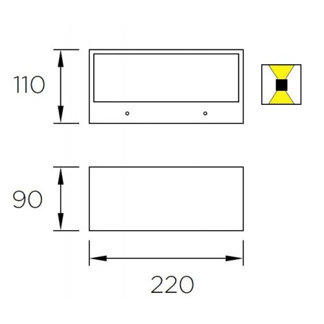 LEDSC4 NEMESIS E27 Aplique Blanco