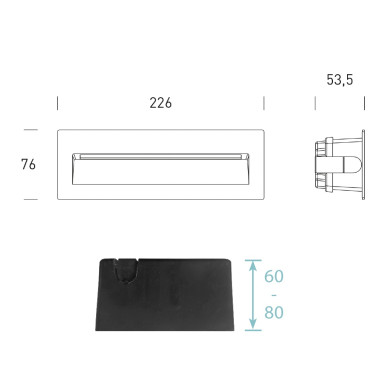 HOFF LIGHT ATHENS 6 RECTANGULAR Empotrable Blanco 4CCT