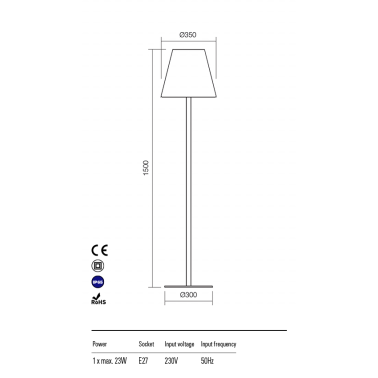 REDO PINO 1500 Lámpara de Pie