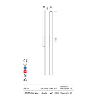 REDO REFLEX Aplique blanco H144