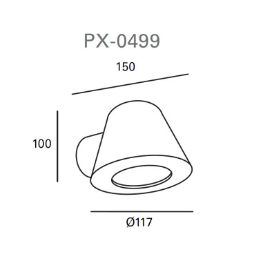 FORLIGHT CONE Aplique Negro