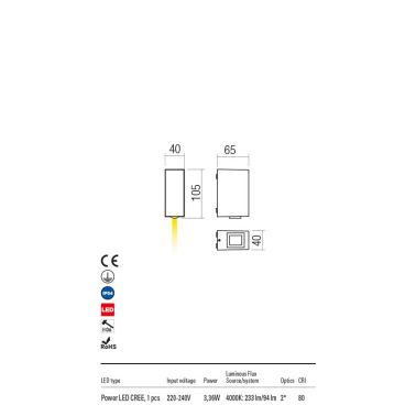 REDO ACE 1L Aplique corten 4000K