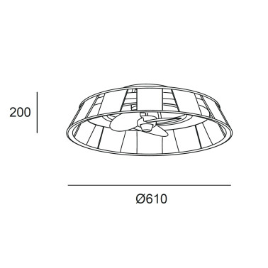 FORLIGHT MIM Plafón Ventilador Cuerda