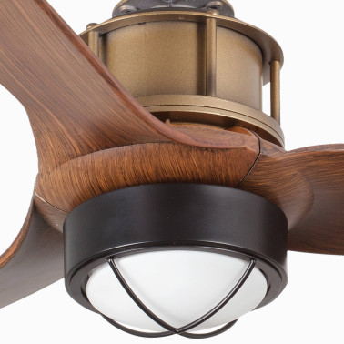 FARO JUST FAN XS DC LED Ventilador de techo oro viejo/madera