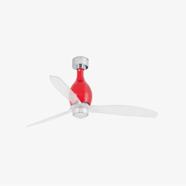 FARO MINI ETERFAN M DC LED Ventilador de techo rojo brillo