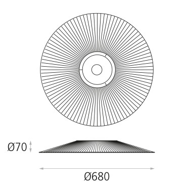 ACB PAMELA Pantalla Cuerda Arcilla Ø68