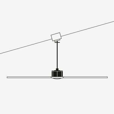 FARO CUBA L Ventilador de techo sin luz oro viejo Ø132CM