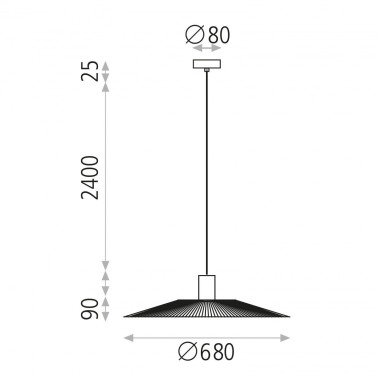 ACB PAMELA 680 Colgante Negro