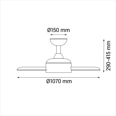 SULION BALCONY Ventilador Negro