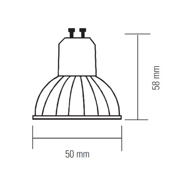 LIGHTED BOMBILLA GU10 6W 120º 5000K Cerámica