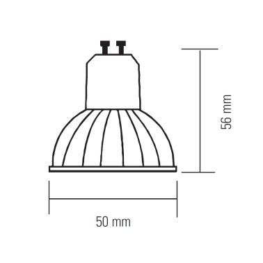 LIGHTED BOMBILLA GU10 8W 120º 3000K Cerámica