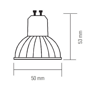 LIGHTED BOMBILLA GU10 5W 120º 3000K