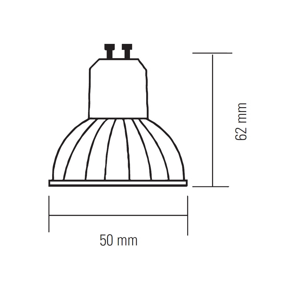 Bombilla LED regulable GU10 8W 38 grados - Bombillas decorativas