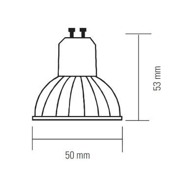LIGHTED BOMBILLA GU10 7W 120º 6000K