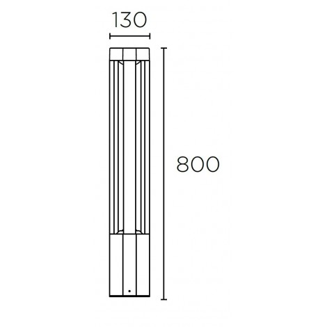 LEDSC4 HELION Bollard Dali-2 Gris Urbano