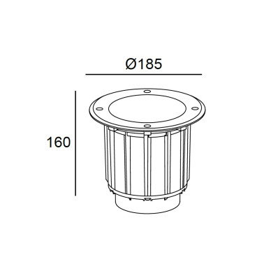 LEDSC4 Gea Technopolymer Cob 125 Empotrable