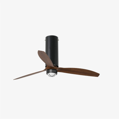 FARO TUBE FAN M LED DC Ventilador Negro Mate-Madera