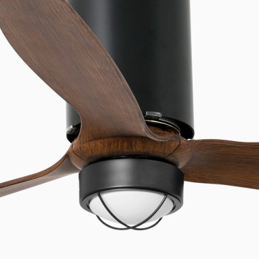 FARO TUBE FAN M LED DC Ventilador Negro Mate-Madera