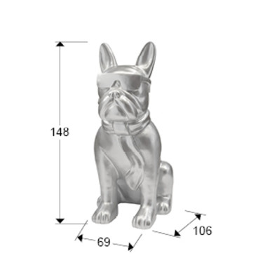 SCHULLER BULLDOG FRANCES Figura Plata