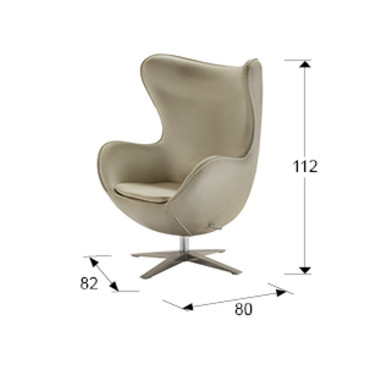 SCHULLER EGG Sillón Antelina Beige