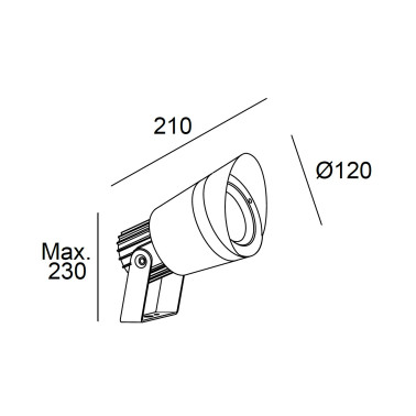 LEDSC4 Hubble GU10 Aluminium Proyector