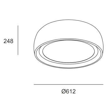 LEDSC4 Gong Ceiling Marrón 3000K