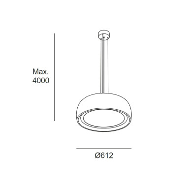 LEDSC4 Gong Pendant Marrón 3000K