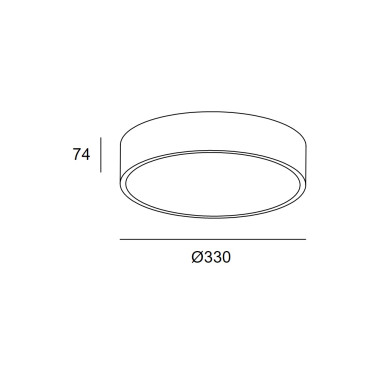 LEDSC4 CAPRICE Ø330 Plafón Blanco CCT