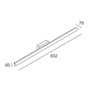 LEDSC4 Toilet Slim 932mm Aplique Baño