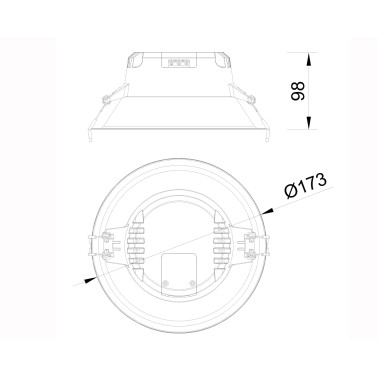 MANTRA MEDANO Downlight LED 12W 3000K