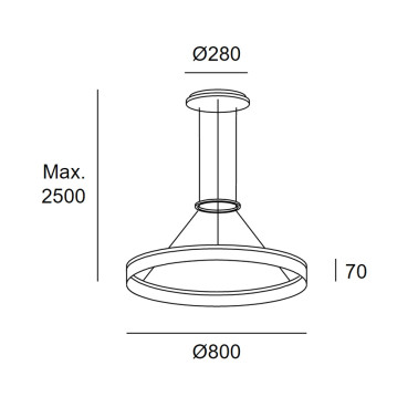 LEDSC4 CIRC Ø800 Lámpara Colgante