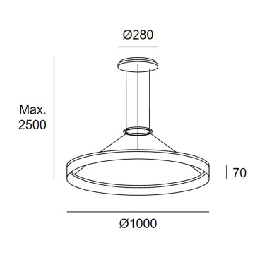 LEDSC4 CIRC Ø1000 Lámpara Colgante